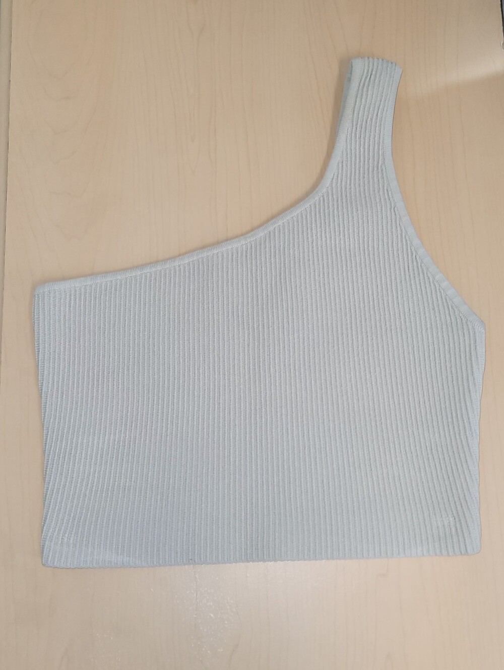 Babaton Sculpted Knit One Shoulder Crop